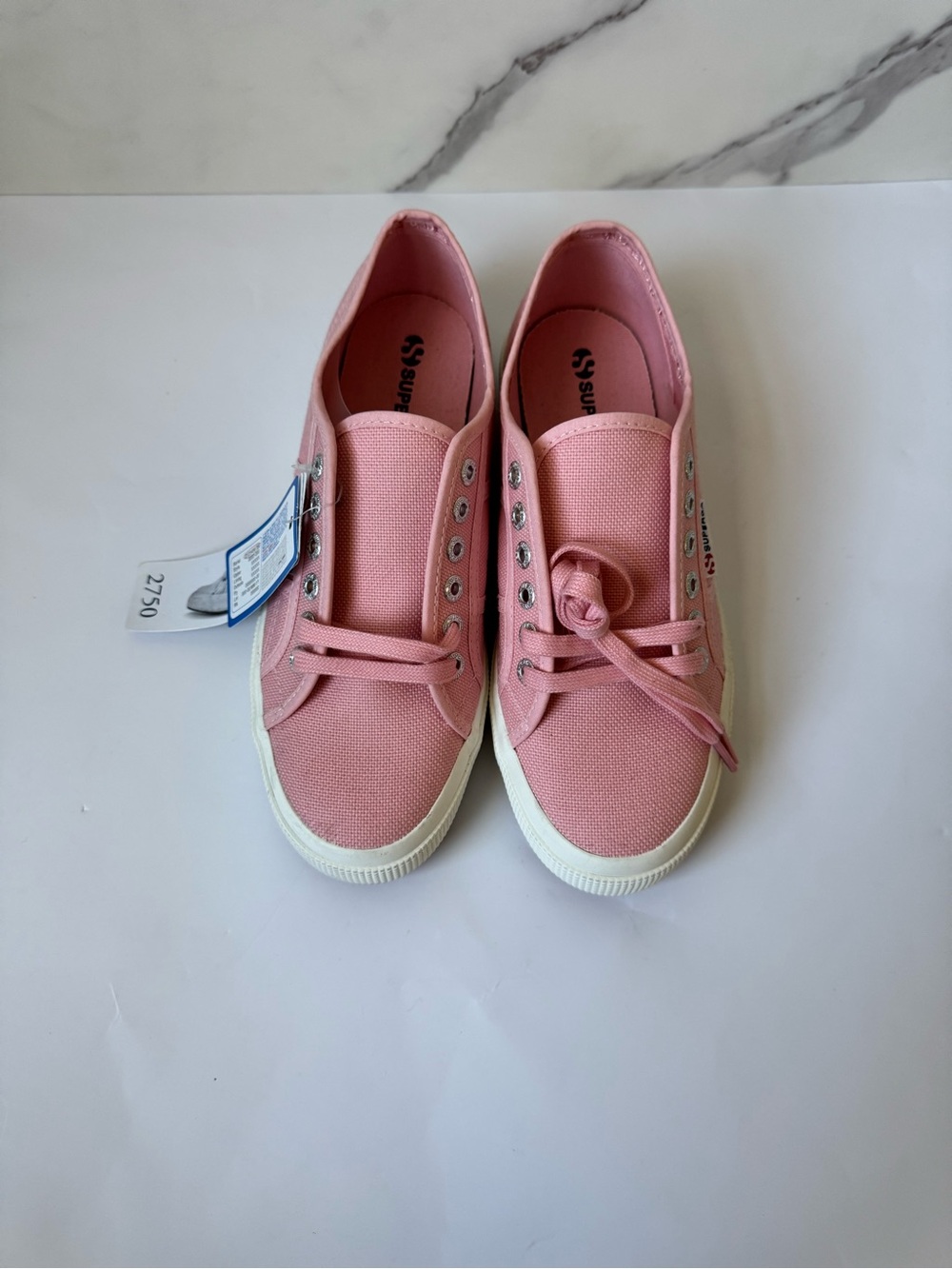 Superga Pink Canvas Low-Profile Slip-On Sneakers for Women